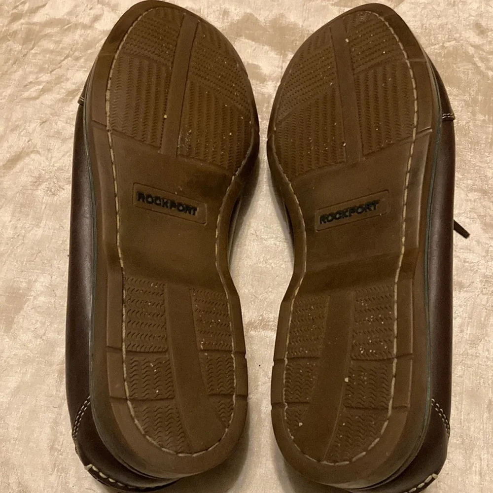 Rockport Bridgeport Brown Leather Boat Loafers